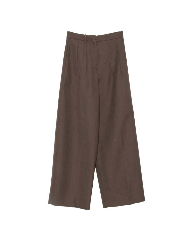 nine:inthe:morning Zina Pleated Trousers Brown