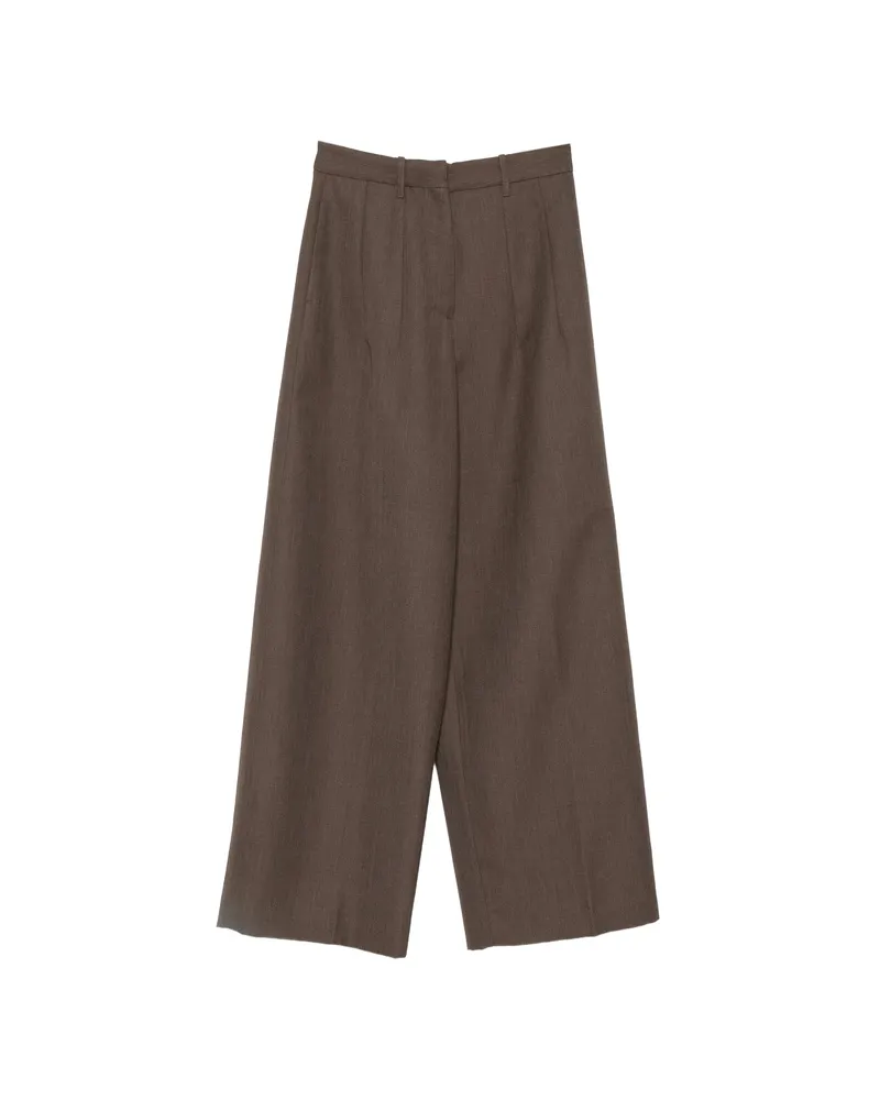 nine:inthe:morning Zina Pleated Trousers Brown