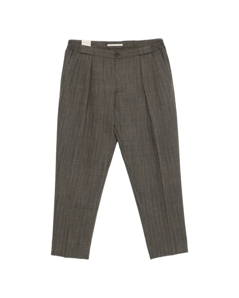 Briglia 1949 Herringbone-pattern Trousers Grey