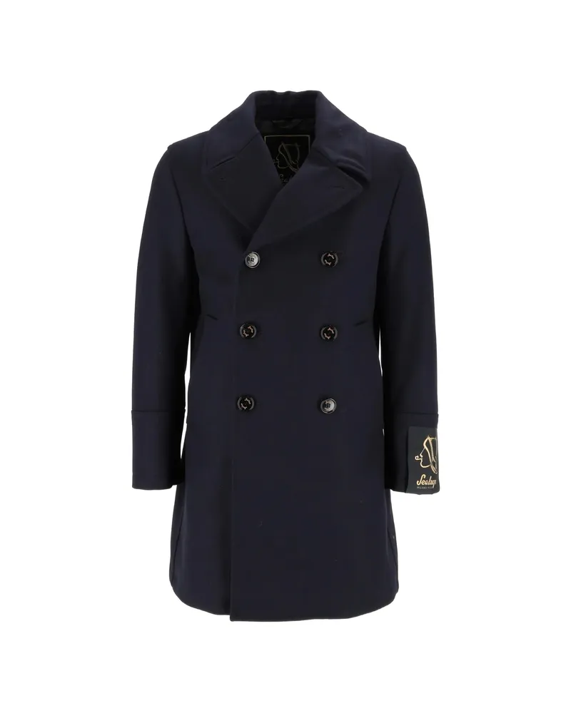Sealup Genova Wool Pea Coat Blue