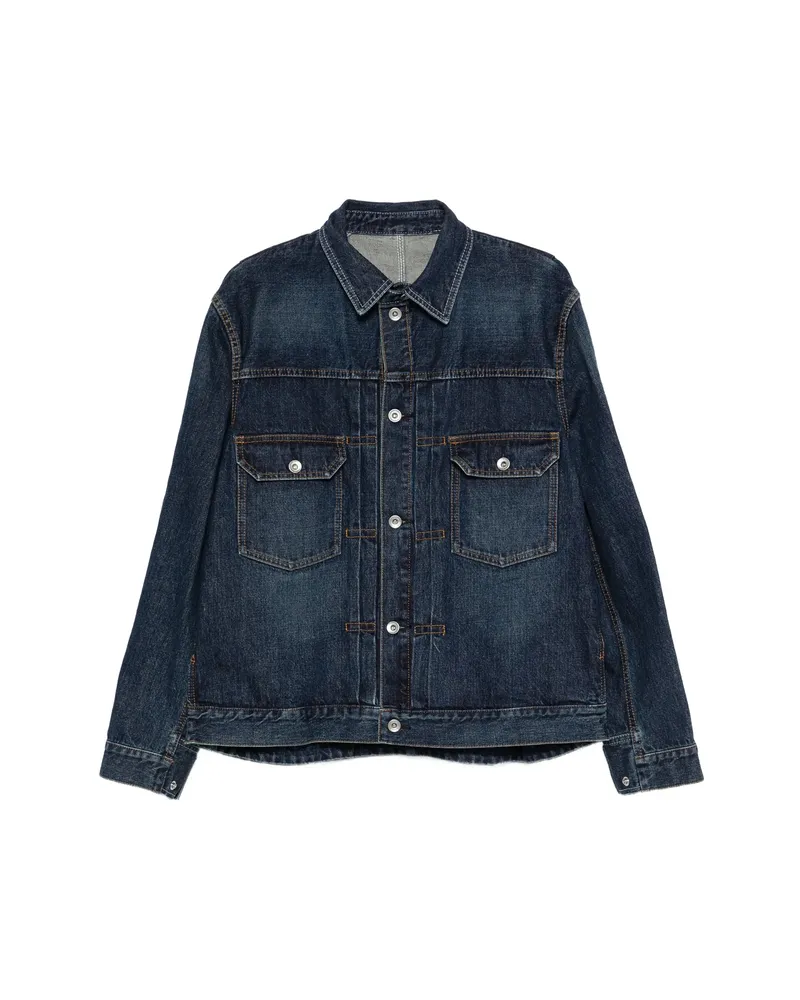 Sacai Flap-pocket Denim Jacket Blue