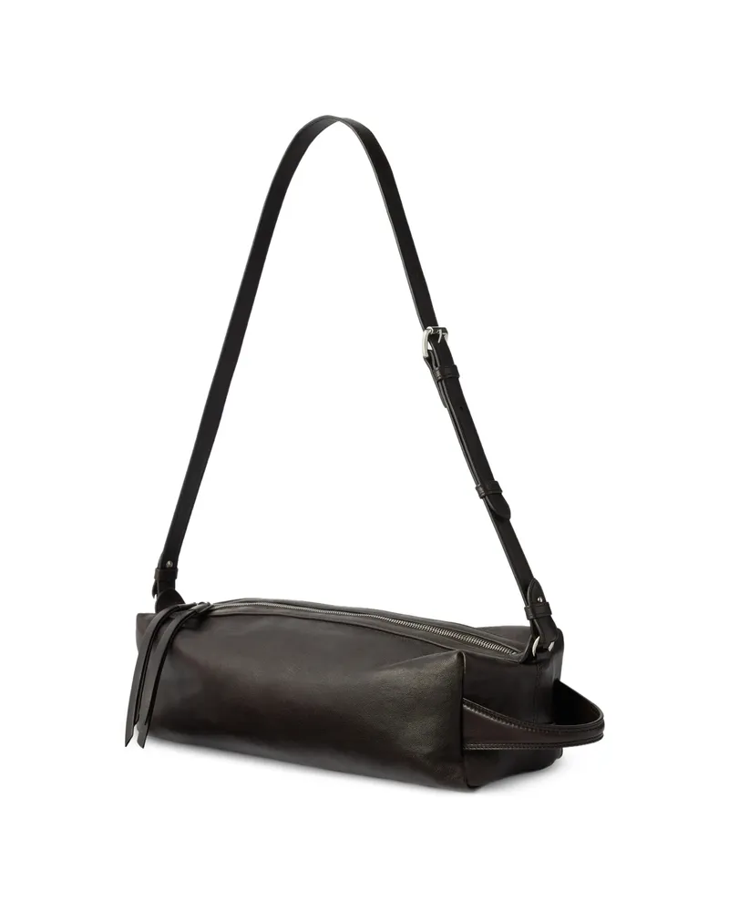 Christophe Lemaire Care Shoulder Bag In Nappa Lambskin Brown