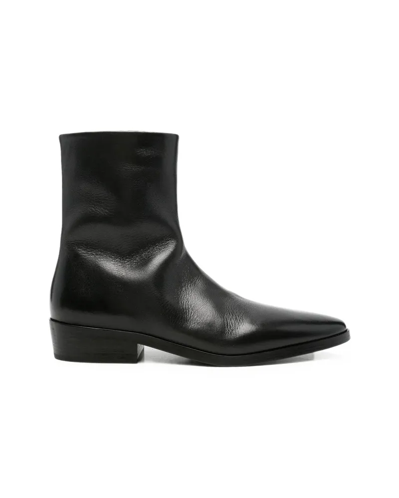 Marsèll Side-zip Leather Ankle Boots Black