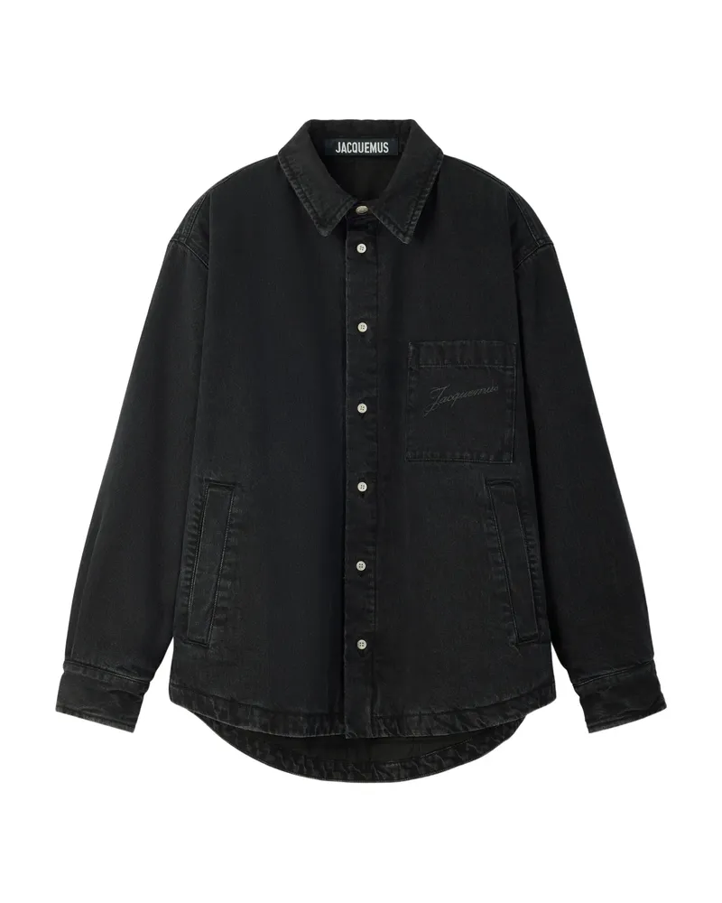 Jacquemus Denim Button-up Shirt Black