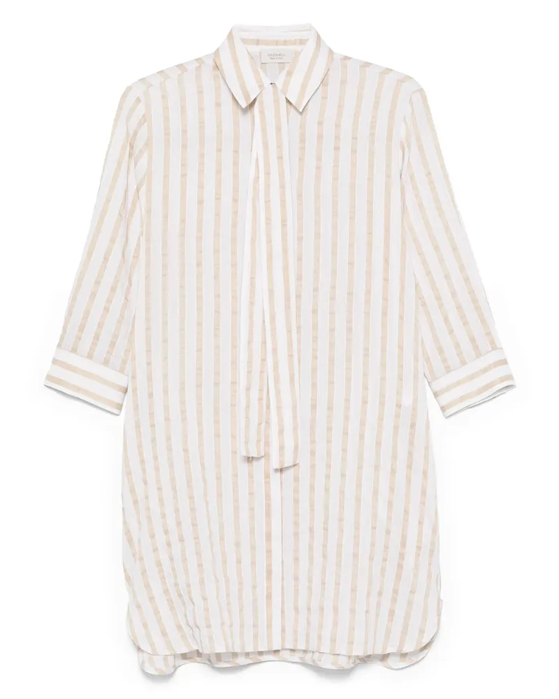 MAZZARELLI Striped Shirt Neutrals