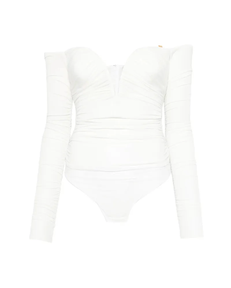 Elisabetta Franchi V-neck Gathered Top White