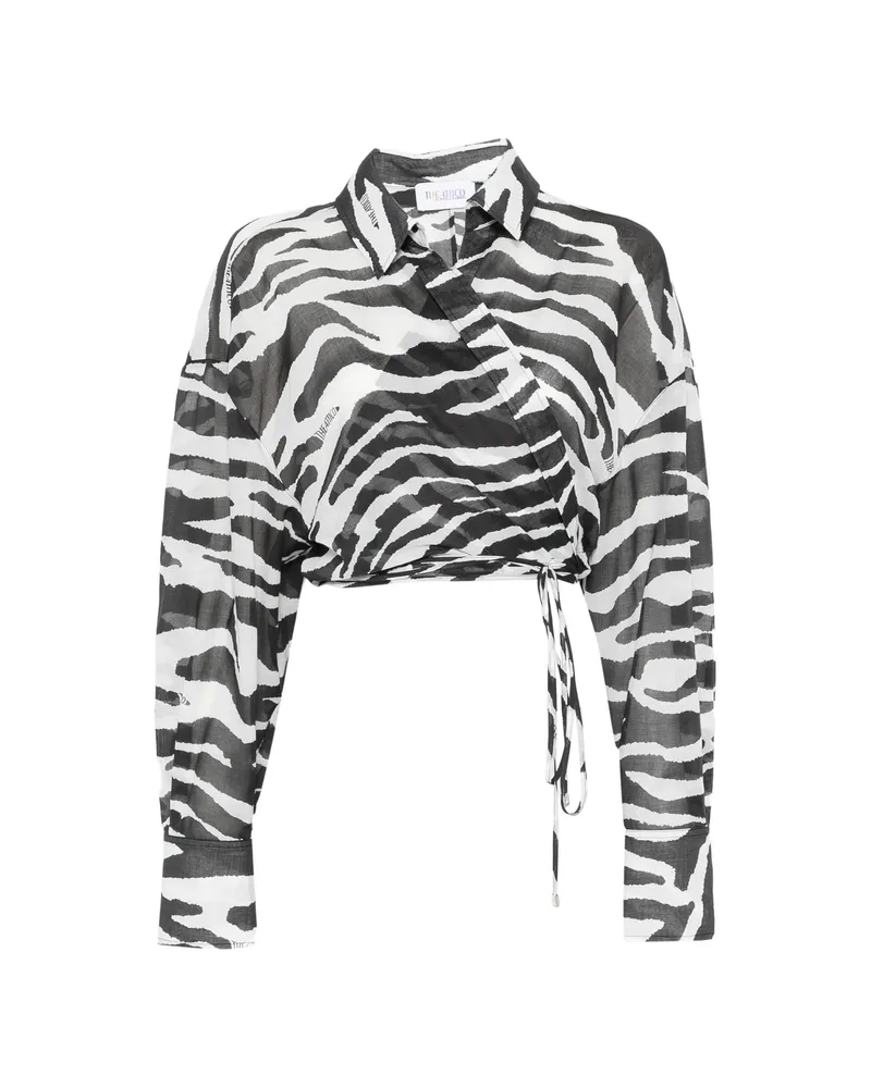 ATTICO Zebra-pattern Blouse White