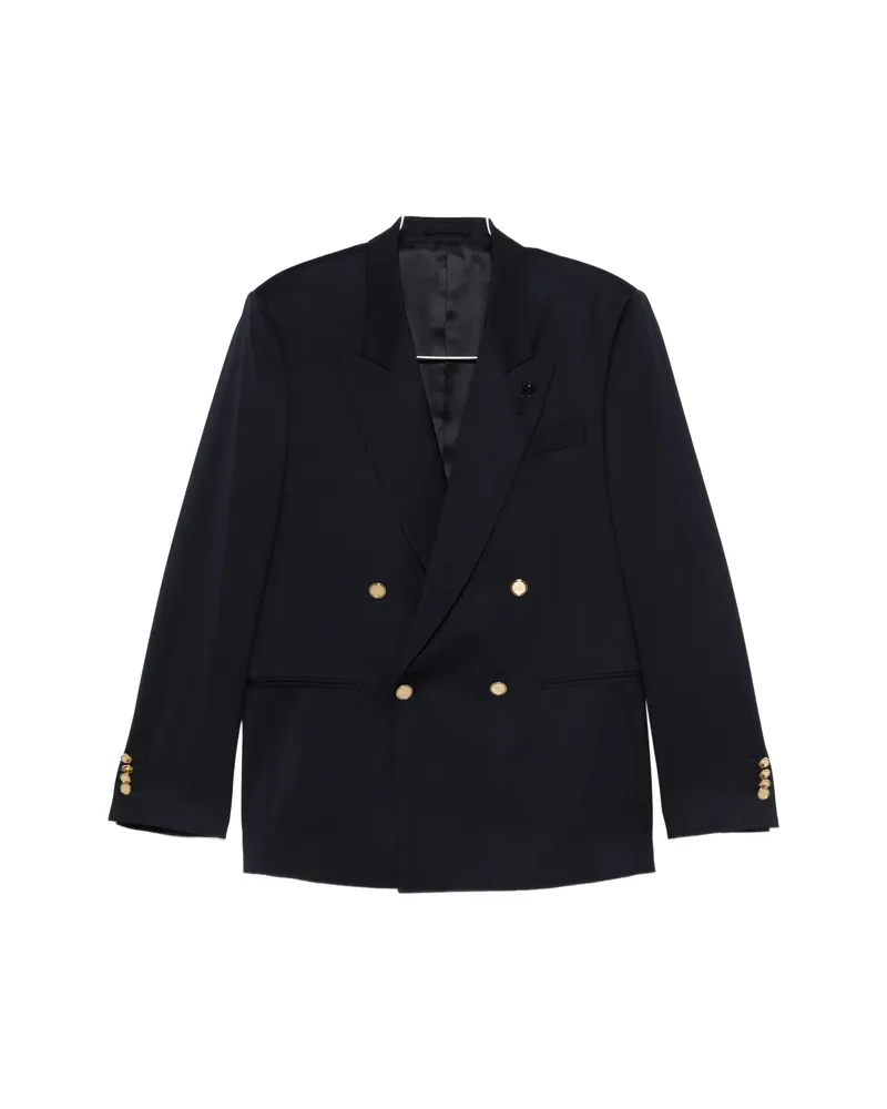 LARDINI Double-breasted Blazer Blue