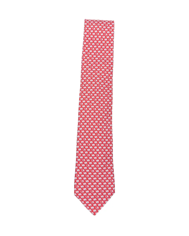 Ferragamo Patterned Tie Red
