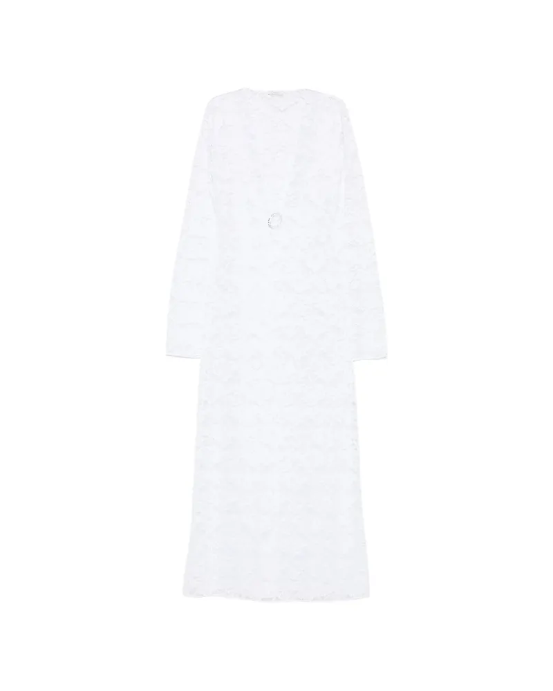 Oséree Lace-embellished V-neck Maxi Dress White