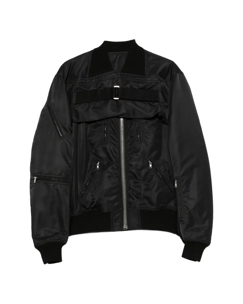 Rick Owens 2 Piece Flight Buckle-strap Panelled Jacket Black