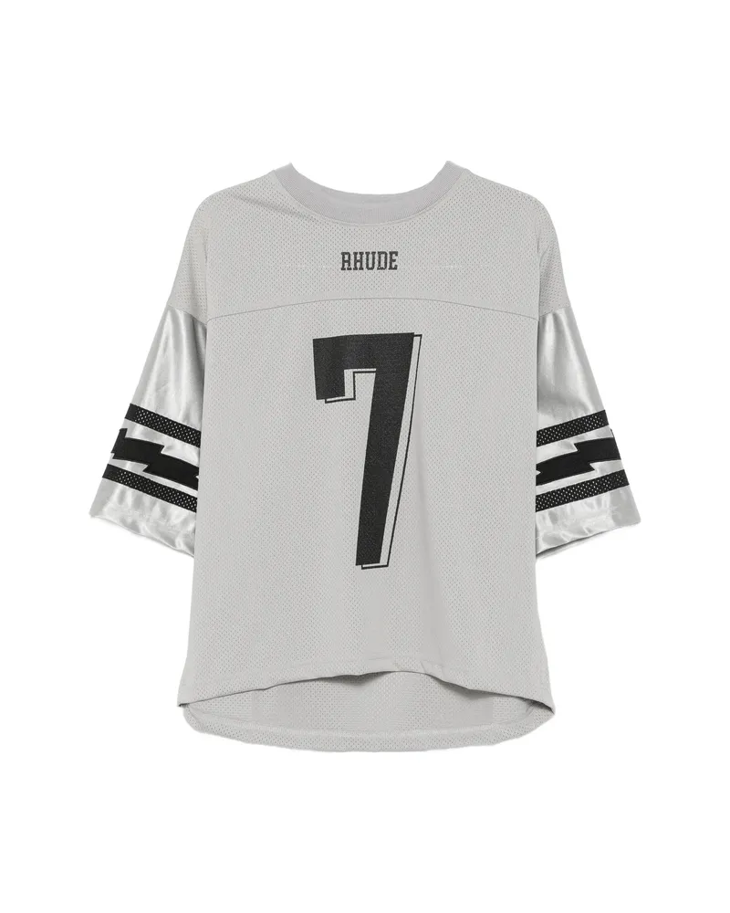 RHUDE Logo-print Mesh T-shirt Grey