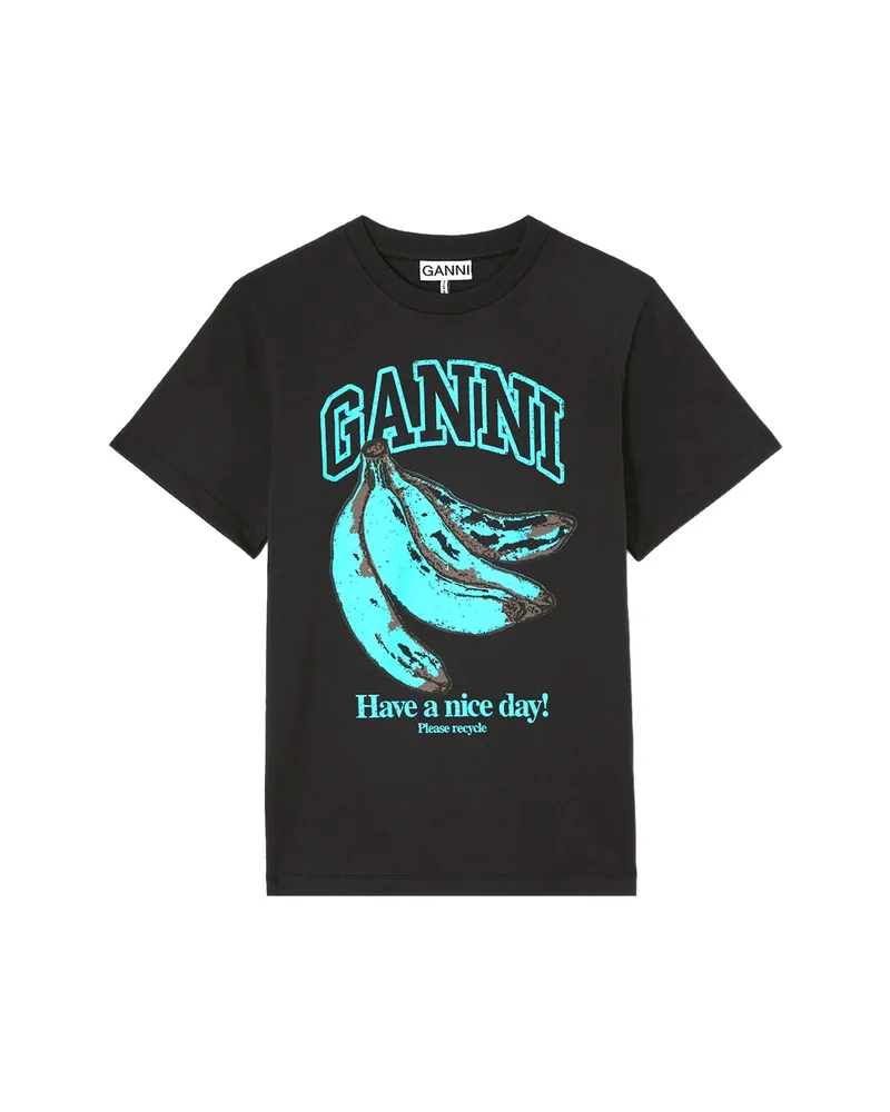 Ganni Graphic-print T-shirt Grey