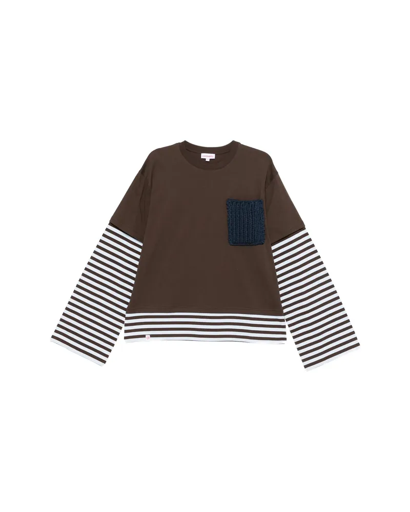 Charles Jeffrey Loverboy Patch-pocket T-shirt Brown