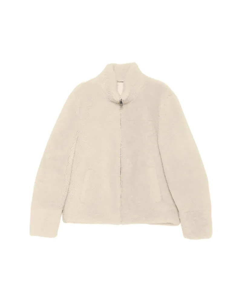 ERALDO High-neck Shearling Jacket Neutrals