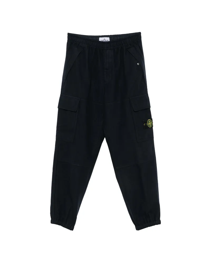 Stone Island Logo-patch Cargo Pants Blue
