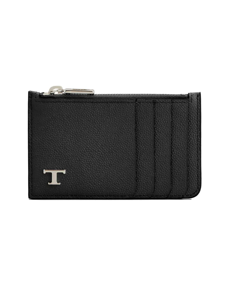 TOD'S Credit Leather Card Holder Black