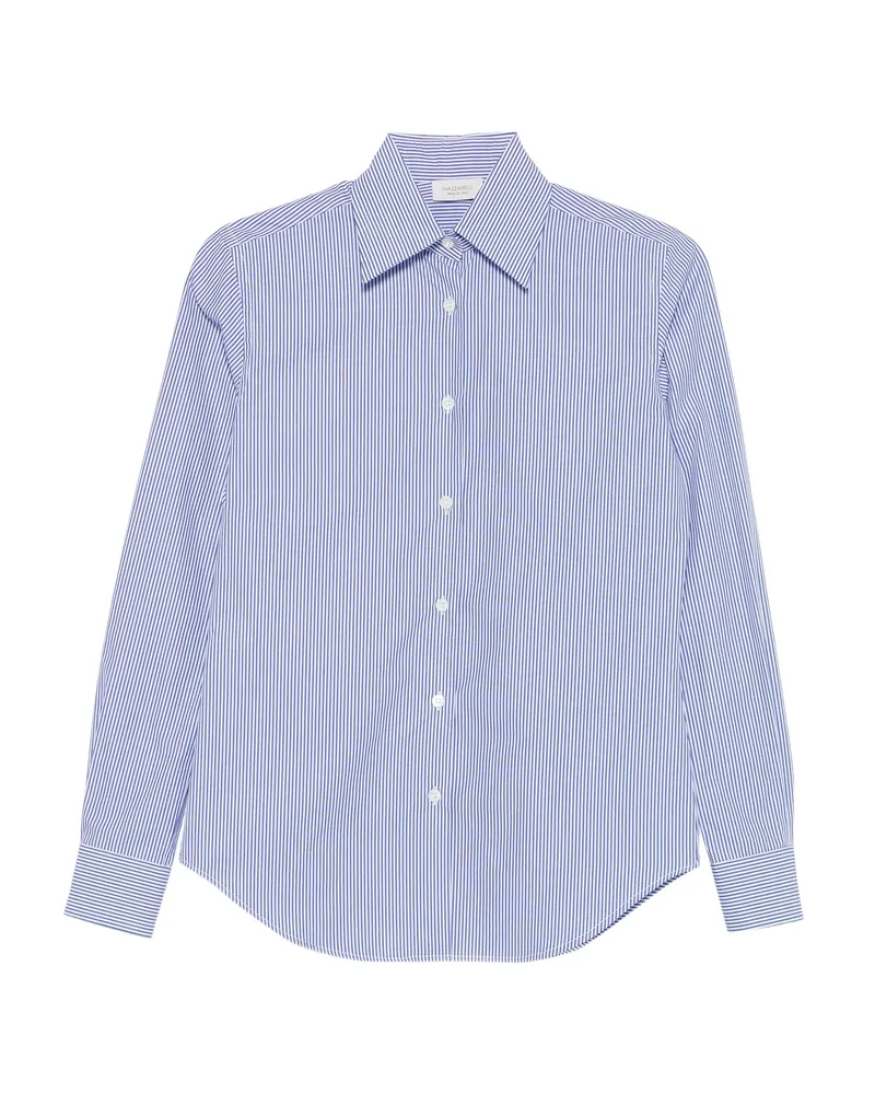 MAZZARELLI Gea Striped Button-fastening Shirt Blue