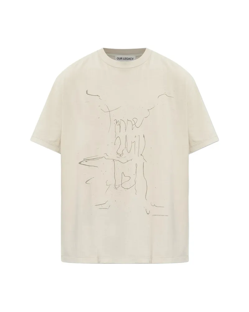 Our Legacy Box Graphic-print T-shirt Neutrals