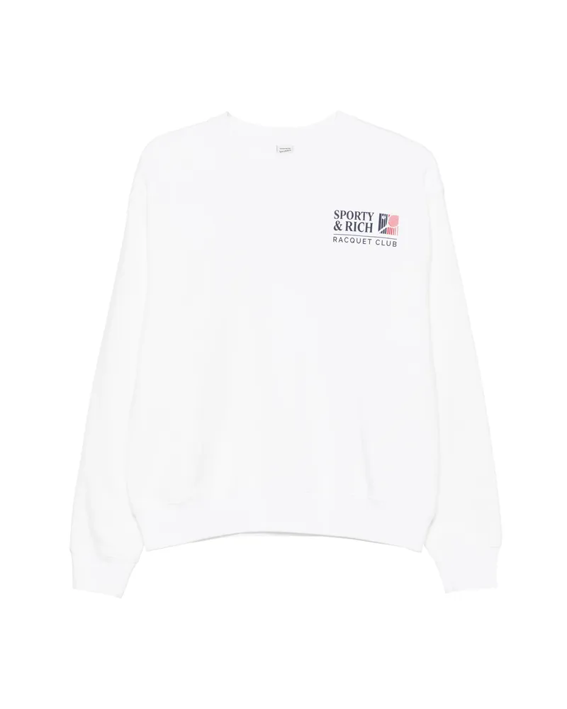 SPORTY & RICH Logo-print Sweatshirt White