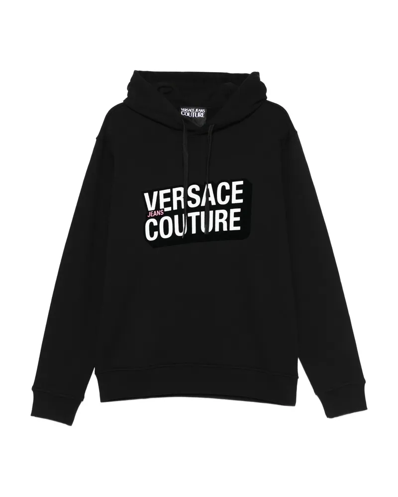 Versace Jeans Logo-lettering Hoodie Black