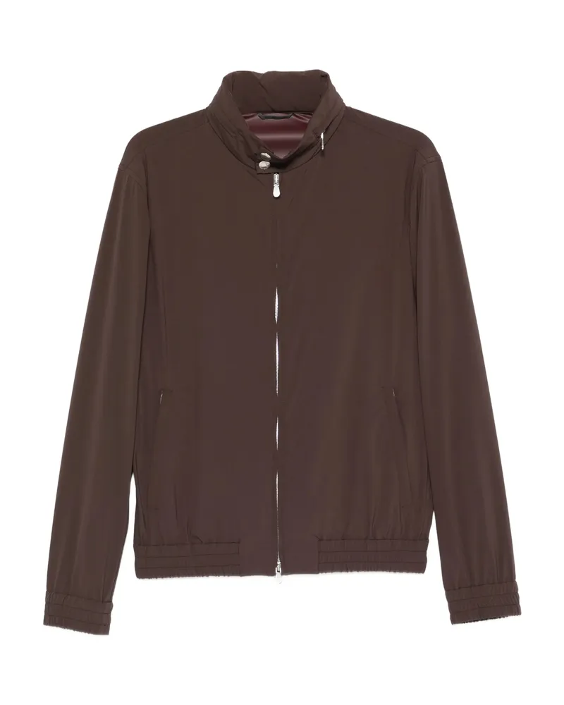 Brunello Cucinelli Zip Bomber Jacket Brown