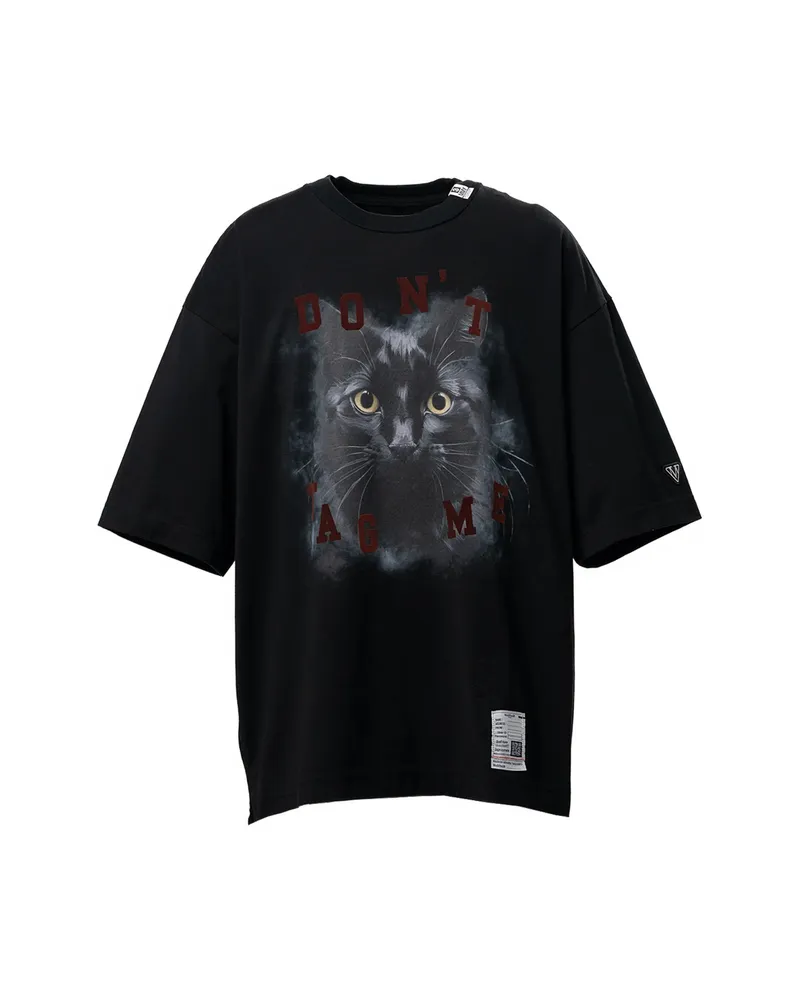 MIHARAYASUHIRO Cat-printed T-shirt Black