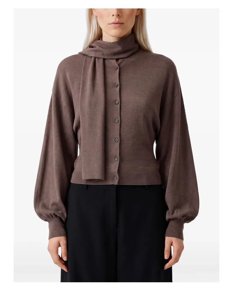 Jacquemus The Losange Cardigan Brown
