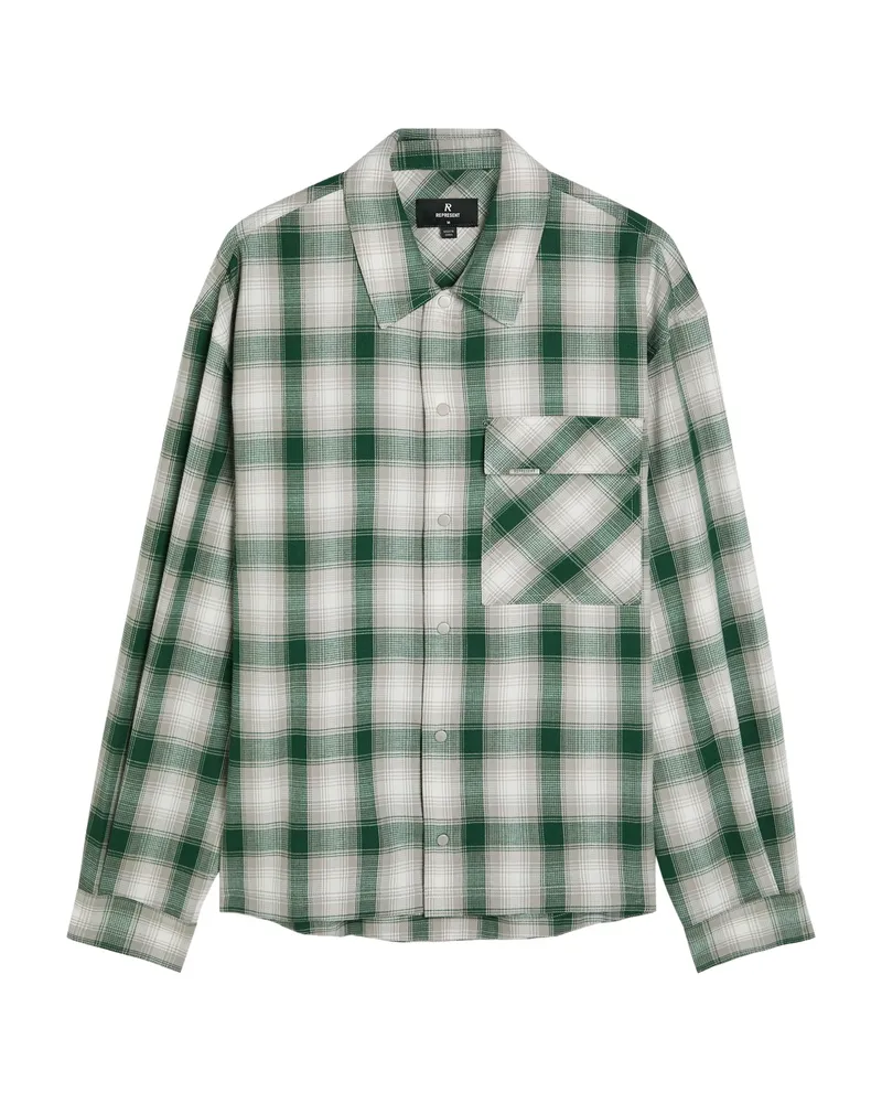 REPRESENT Check-pattern Shirt Green