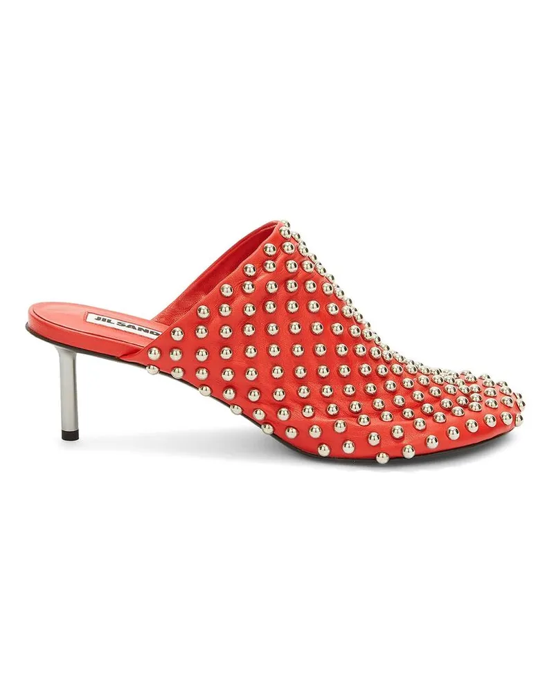 Jil Sander Studded Mules Red
