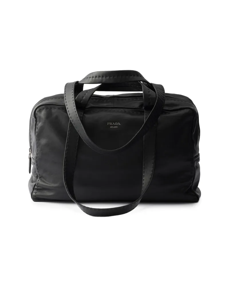 Prada Nappa Leather Work Bag Black