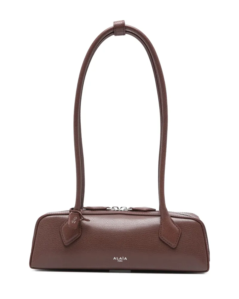 Alaïa Leather Shoulder Bag Brown