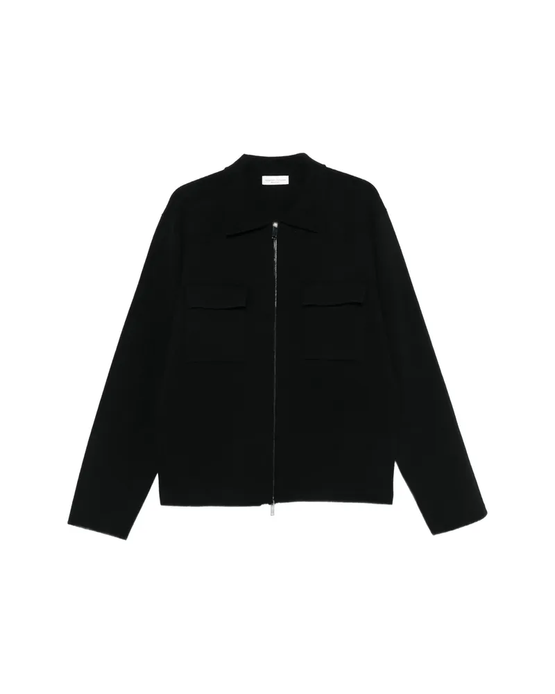 Roberto Collina Zip-up Flap-pocket Cardigan Black