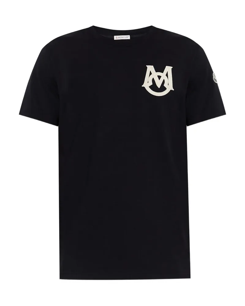 Moncler Logo-patch T-shirt Blue