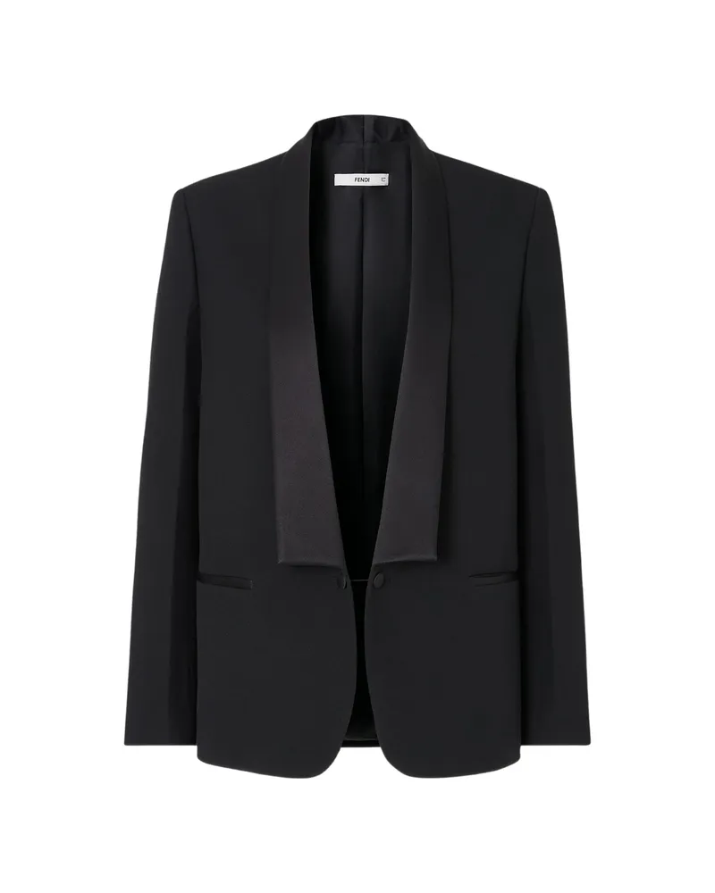 Fendi Shawl-lapel Wool Blazer Black