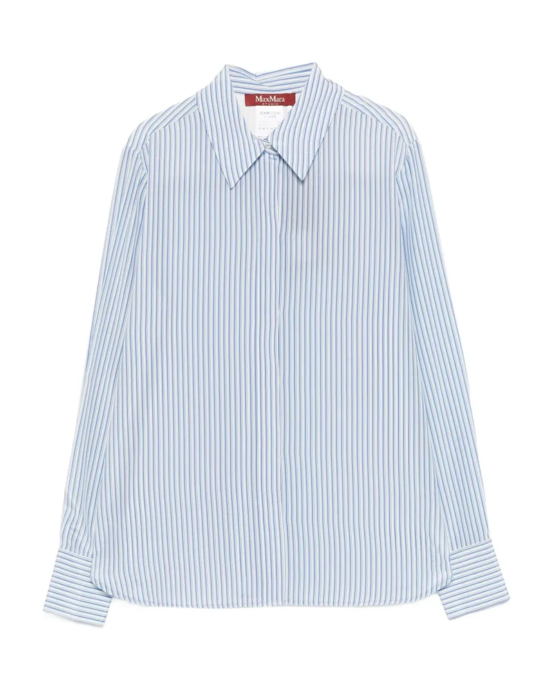 Max Mara Flirt Striped Button Shirt White