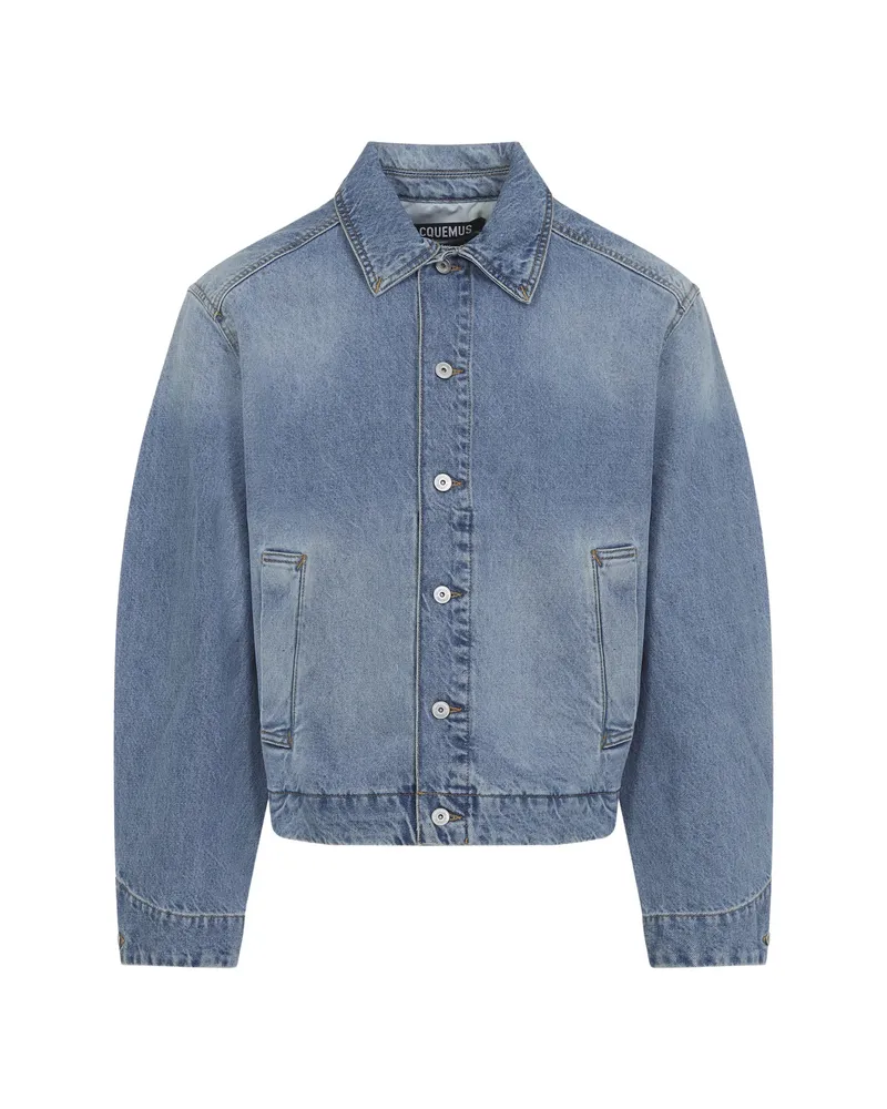 Jacquemus Buttoned Denim Jacket Blue