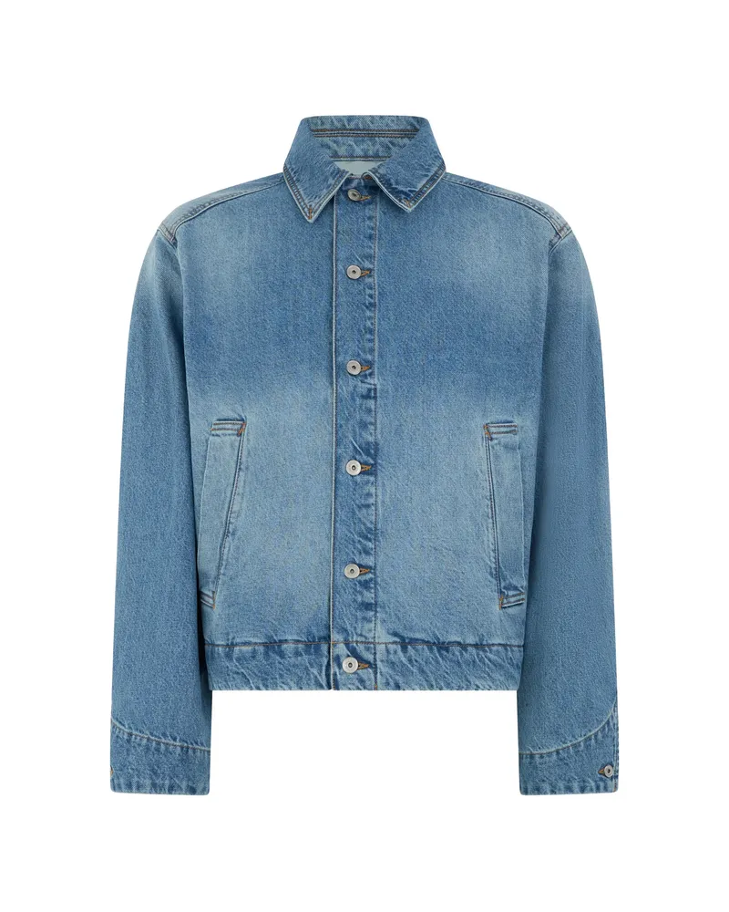 Jacquemus Denim Point-collar Jacket Blue
