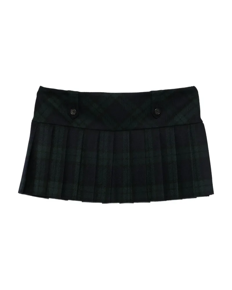 Miu Miu Pleated Mini Skirt Blue