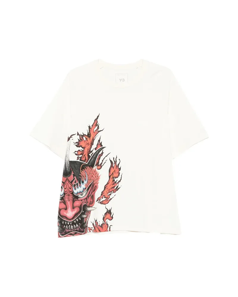 Y-3 X Yohji Yamamoto Graphic-print T-shirt White