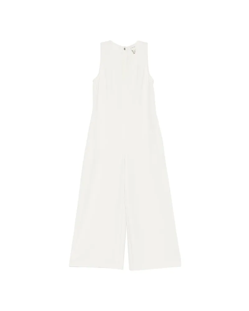 Calvin Klein V-neck Sleeveless Jumpsuit Neutrals