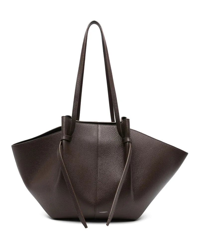 YUZEFI Large Mochi Tote Bag Brown