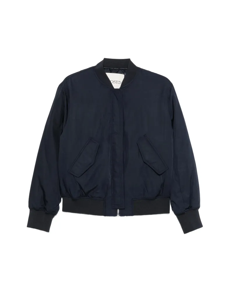 Closed Logo-patch Bomber Jacket Blue