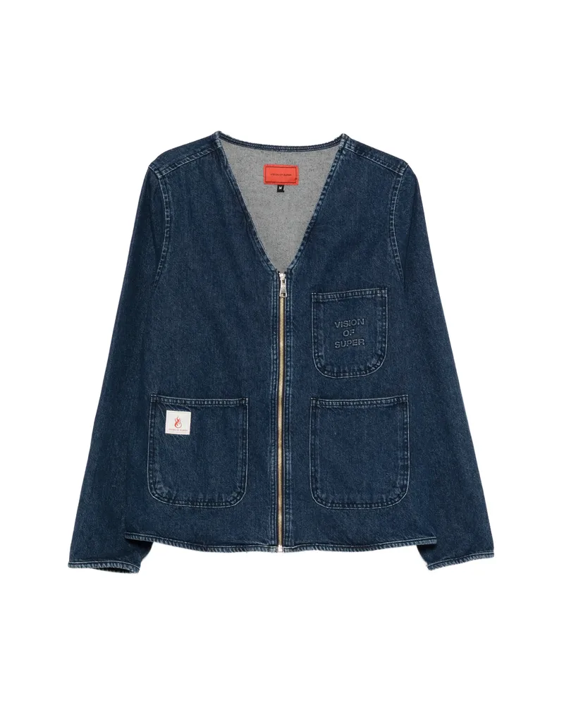 Vision Of Super Pockets Zipped Jacket Blue