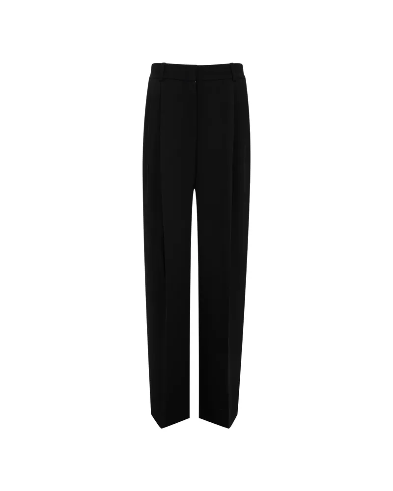Totême Double-pleat Fluid Trousers Black Black