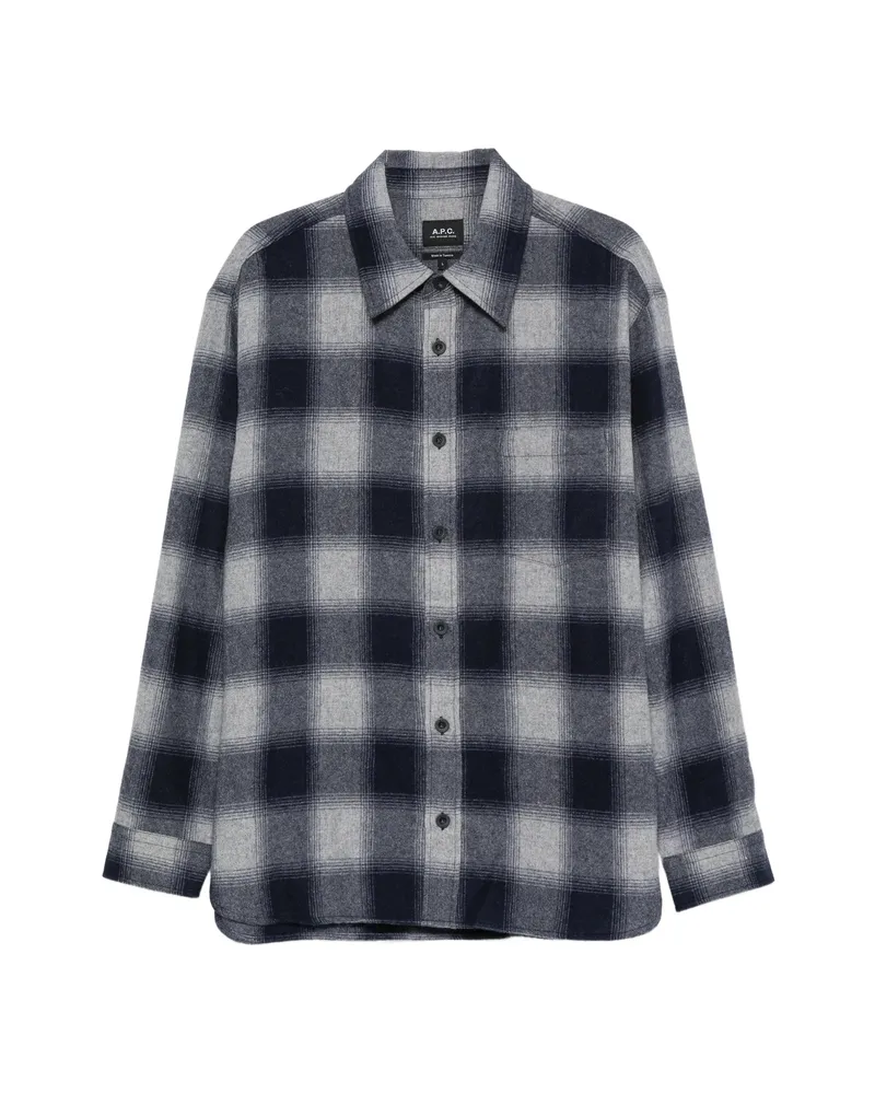 A.P.C. A. p.c. Check-pattern Shirt Grey