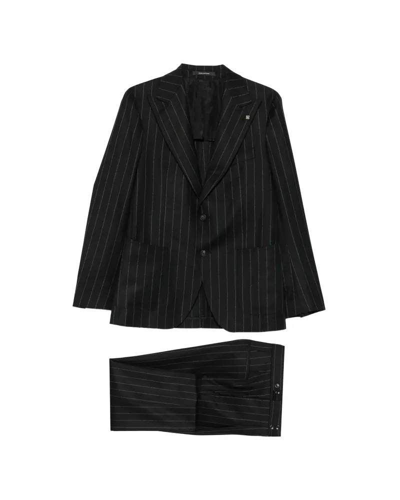 Tagliatore Pinstripe-pattern Single-breasted Suit Blue