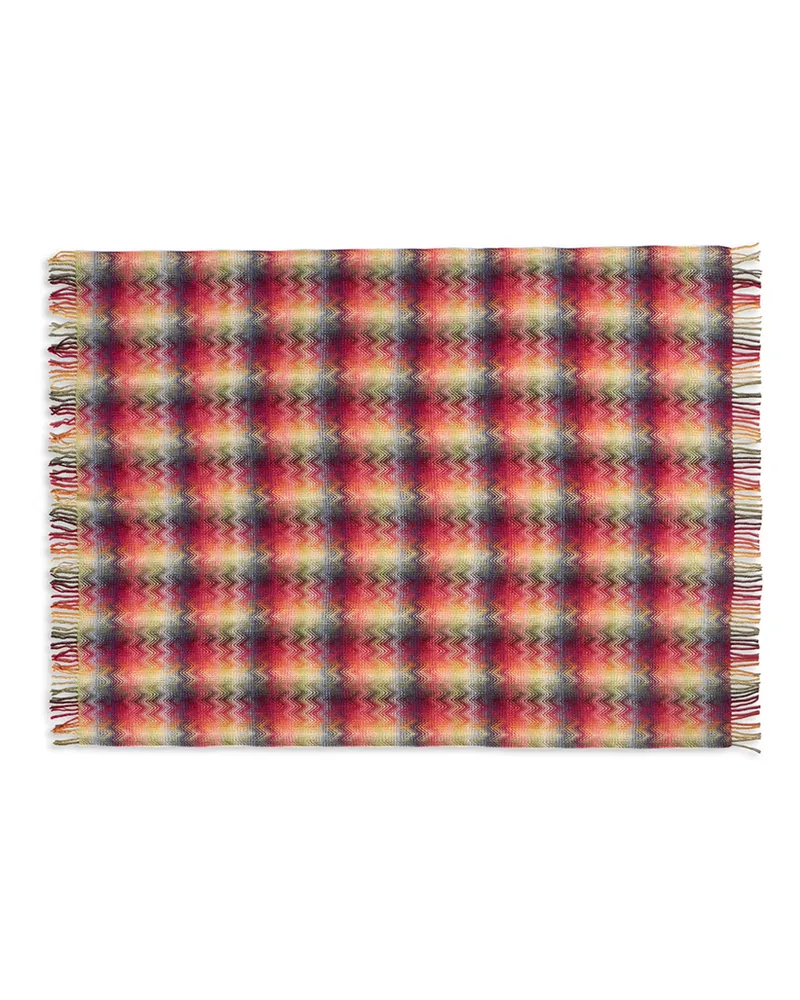 Missoni Home Montgomery Chevron Pattern Throw Red