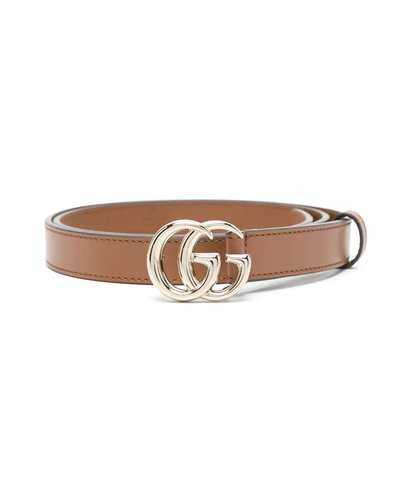 Gucci GG Leather Belt Brown