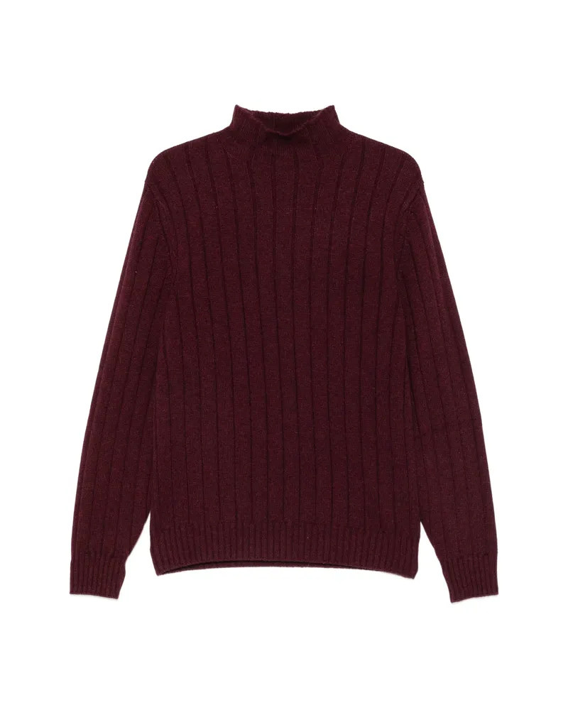 Brunello Cucinelli Ribbed-knit High-neck Sweater Purple